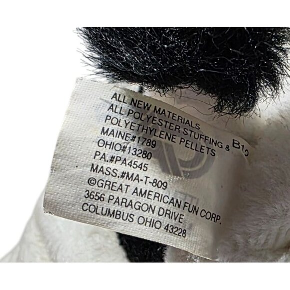 Vtg Great American Fun Cow Plush Stuffed Animal farm pellet filled toy - Picture 7 of 8